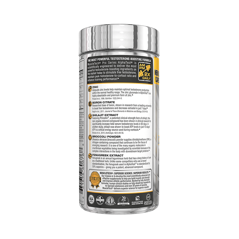 Muscletech Pro Series Alpha Test Testosterone Booster Max Strength Rapid-Release Bio Capsule - Image 2