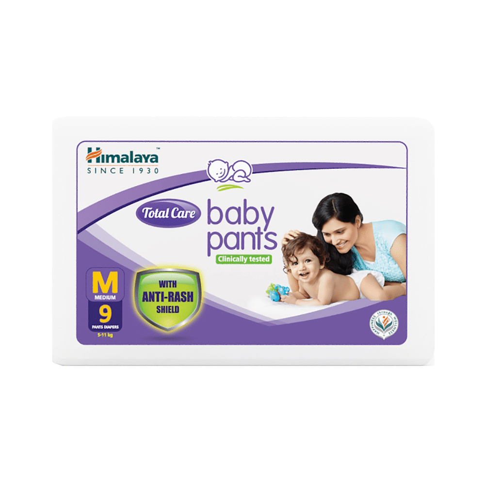Himalaya Total Care Baby Pants | With Anti-Rash Shield & Wetness Indicator | Size Medium - Image 2
