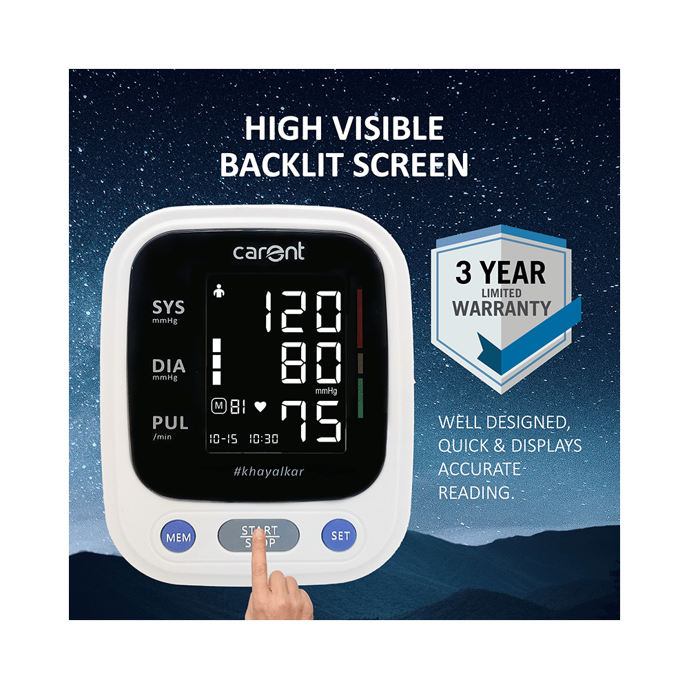 Carent BP51 Pro Fully Automatic Digital Blood Pressure Monitor White - Image 6