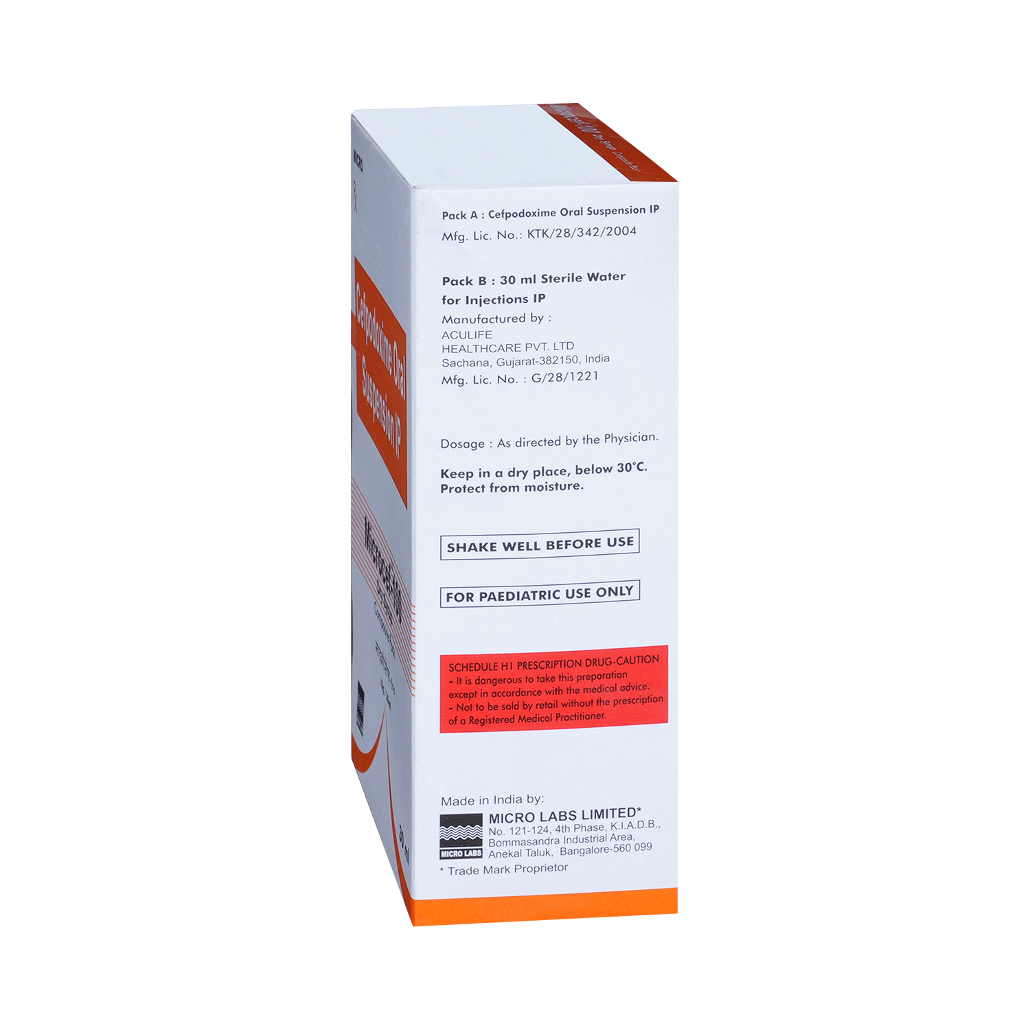 Microcef 100 Oral Suspension - Image 3