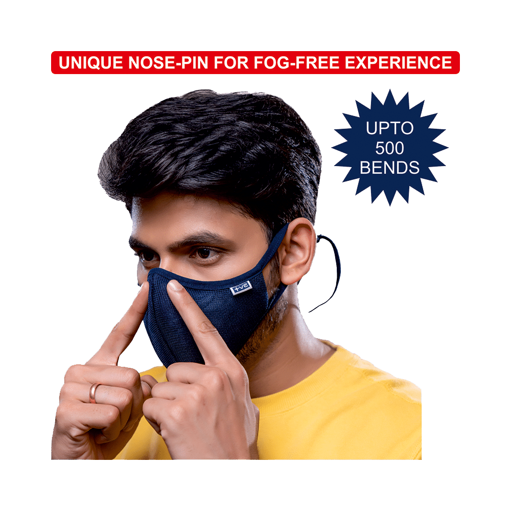 Posi+ve N99 Face Mask Navy Blue - Image 3