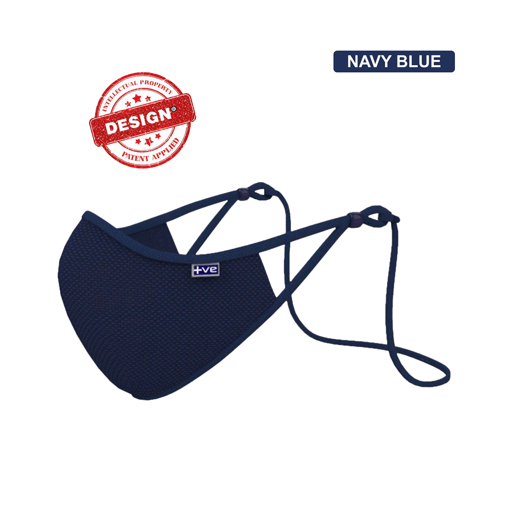 Posi+ve N99 Face Mask Navy Blue - Image 6