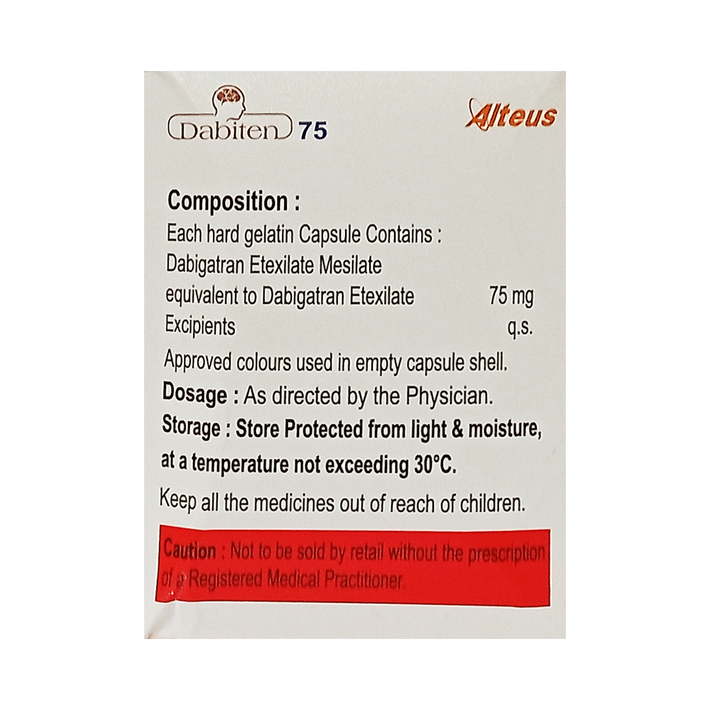 Dabiten 75mg Capsule - Image 2