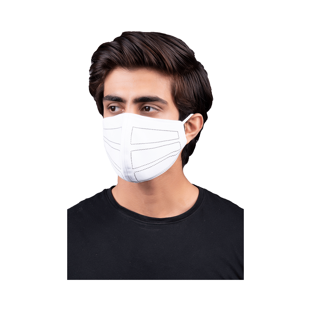Nivedita Saboo Cares Large Ivory BreathSafe Protective Reusable Face Mask - Image 5