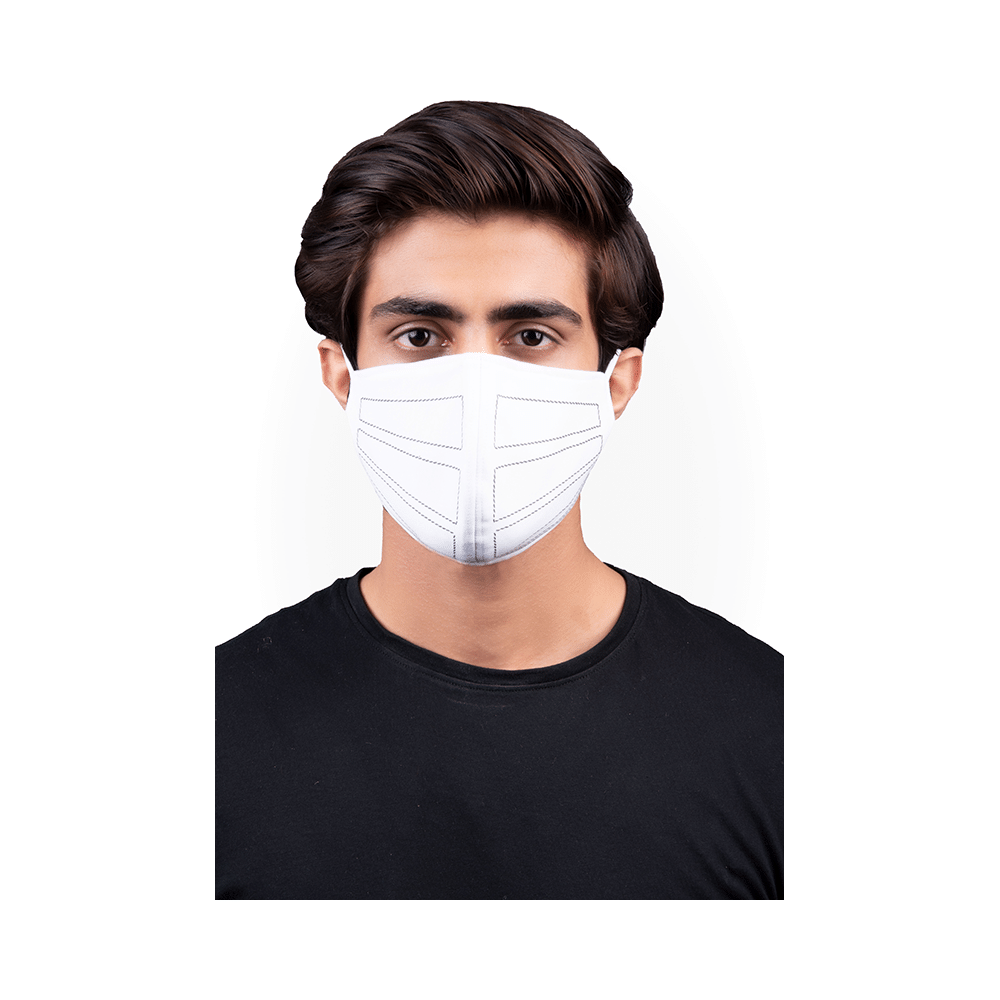 Nivedita Saboo Cares Large Ivory BreathSafe Protective Reusable Face Mask - Image 4