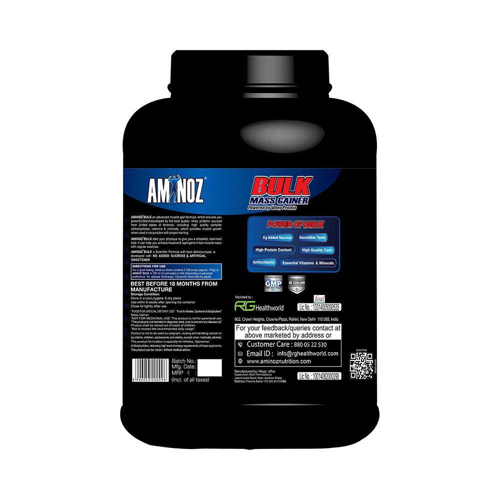 Aminoz Bulk Mass Gainer Creamy Vanilla - Image 2
