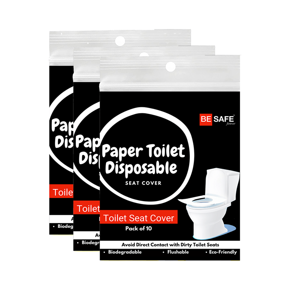 Be Safe Forever Disposable Paper Toilet Seat Cover (10 Each) Black - Image 1
