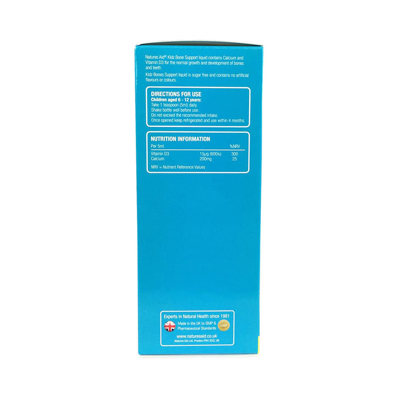 Natures Aid Kidz Bone Support Liquid Age 6+ Banana