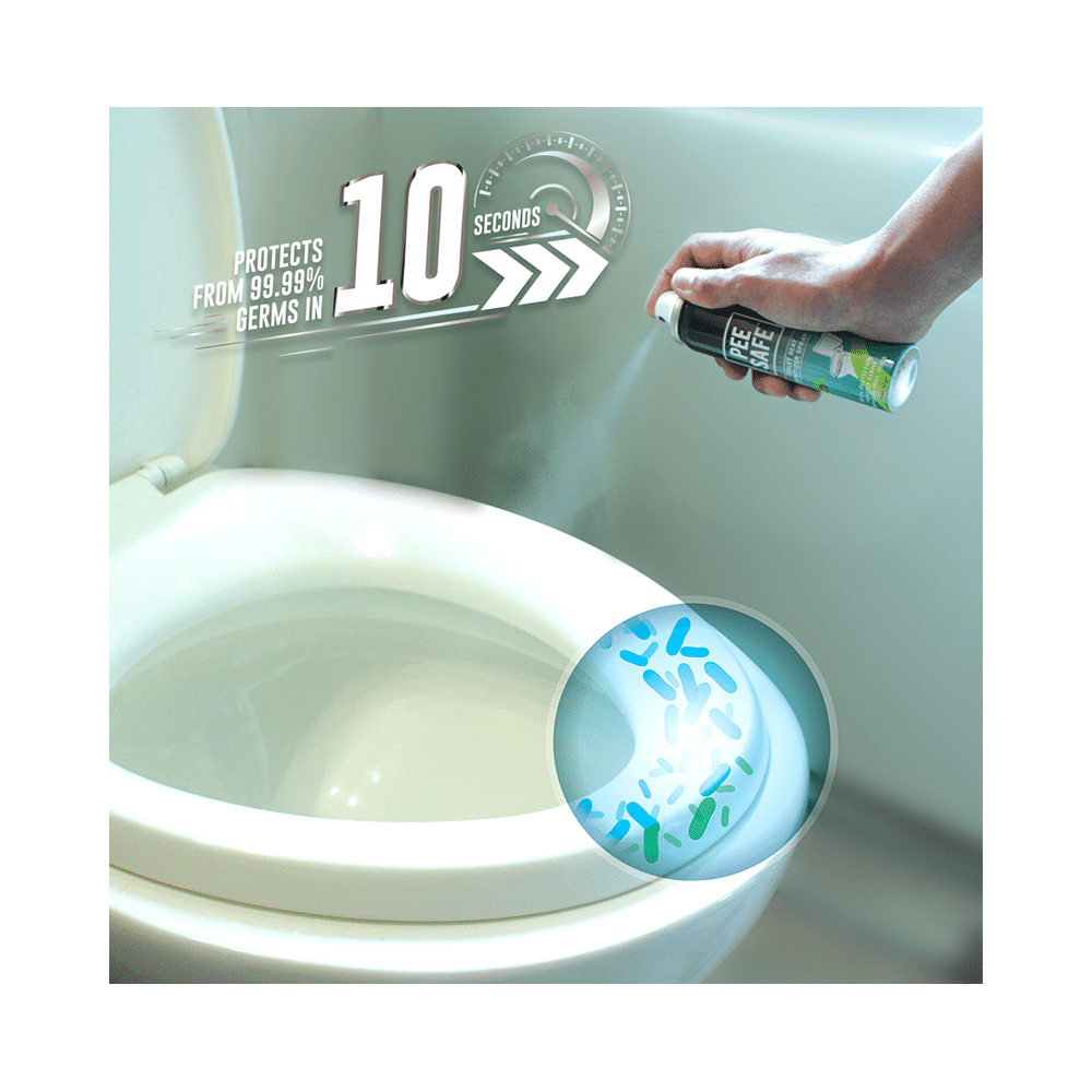 Pee Safe Toilet Seat Sanitizer Spray (50ml Each) Mint - Image 2