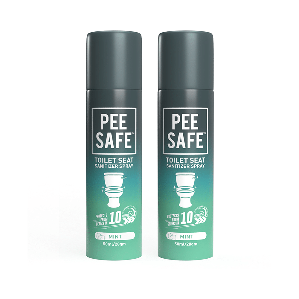 Pee Safe Toilet Seat Sanitizer Spray (50ml Each) Mint - Image 1