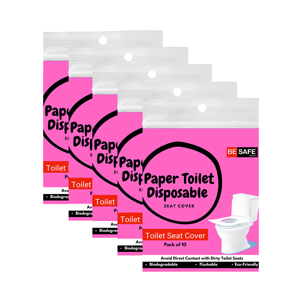 Be Safe Forever Disposable Paper Toilet Seat Cover (10 Each) Pink - Image 1