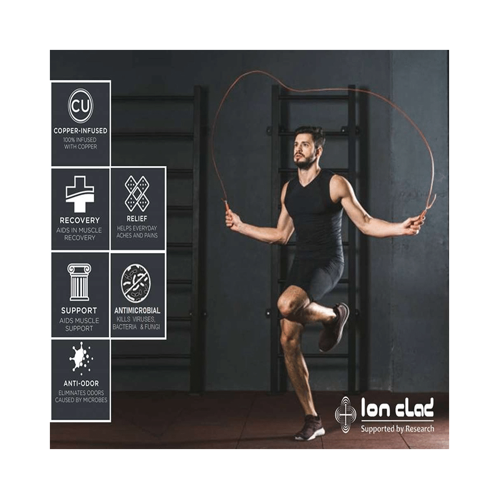 Ion Clad Copper Compression Adjustable Thigh Sleeve Pain Relief & Sports Recovery Brace XL - Image 3