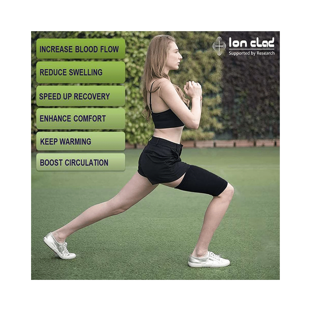 Ion Clad Copper Compression Adjustable Thigh Sleeve Pain Relief & Sports Recovery Brace XL - Image 4
