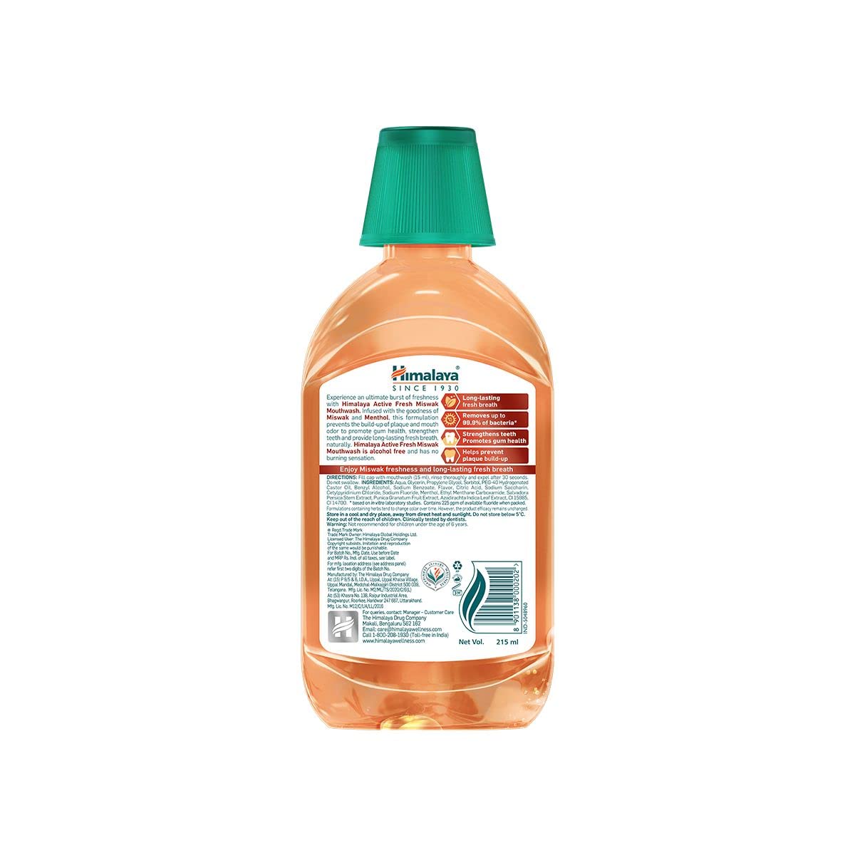Himalaya Active Fresh Miswak Mouthwash - Image 3
