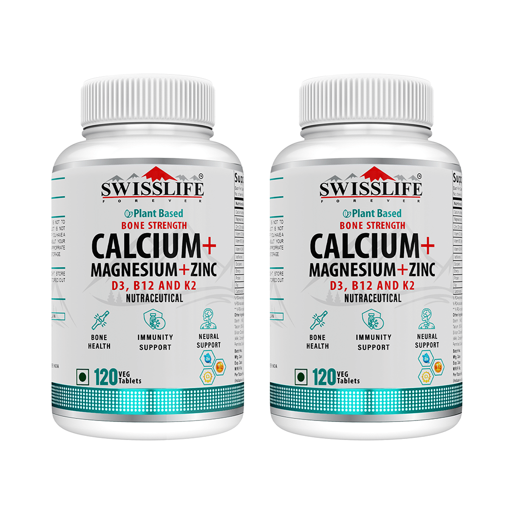 SWISSLIFE FOREVER Calcium+Magnesium+Zinc Veg Tablet (120 Each) - Image 1