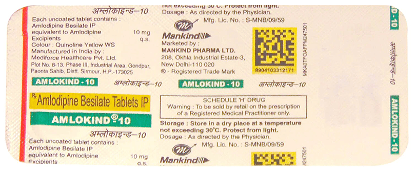 Amlokind-10 Tablet - Image 1
