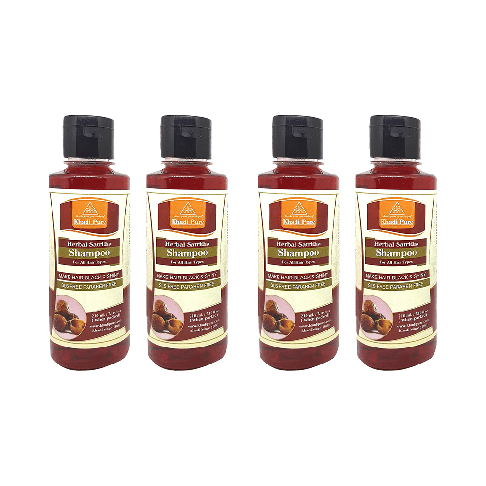 Khadi Pure Herbal Satritha Shampoo (210ml Each) SLS & Paraben Free - Image 1