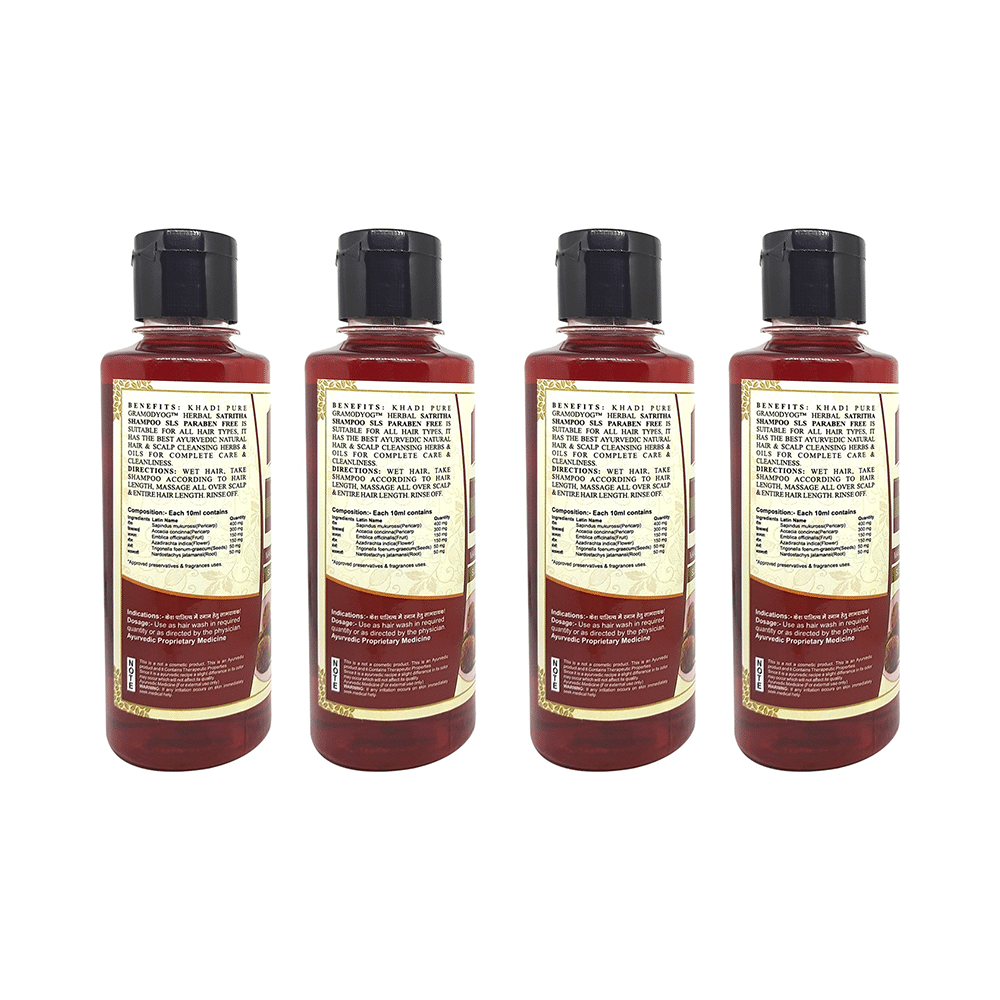 Khadi Pure Herbal Satritha Shampoo (210ml Each) SLS & Paraben Free - Image 2