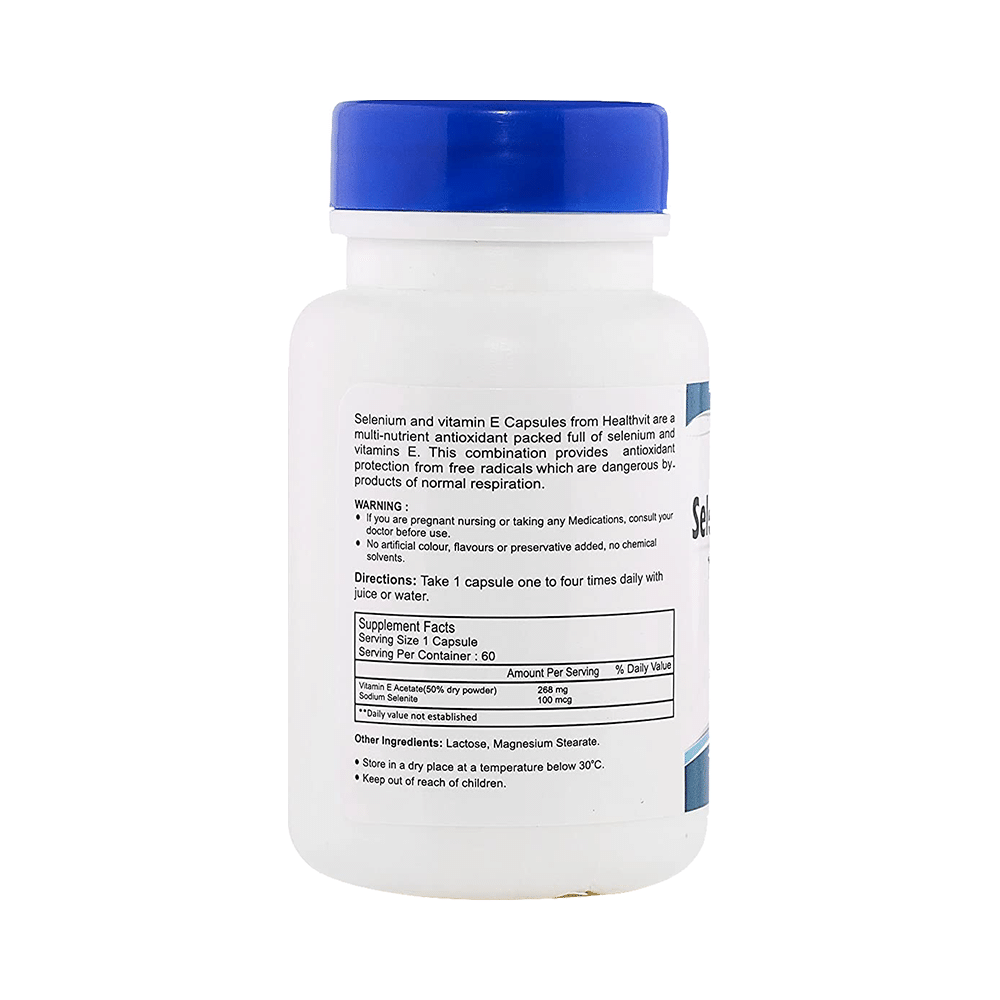 HealthVit Selenium & Vitamin E 100mcg/268mg Capsule - Image 2