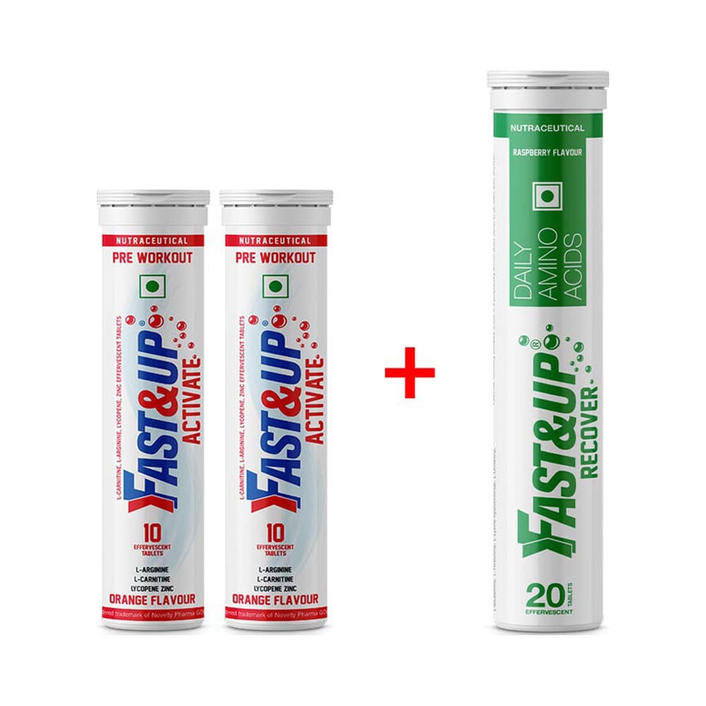 Fast&Up Combo Pack of Recover (20) & 2 Pack of Activate (10) Effervescent Tablet - Image 1