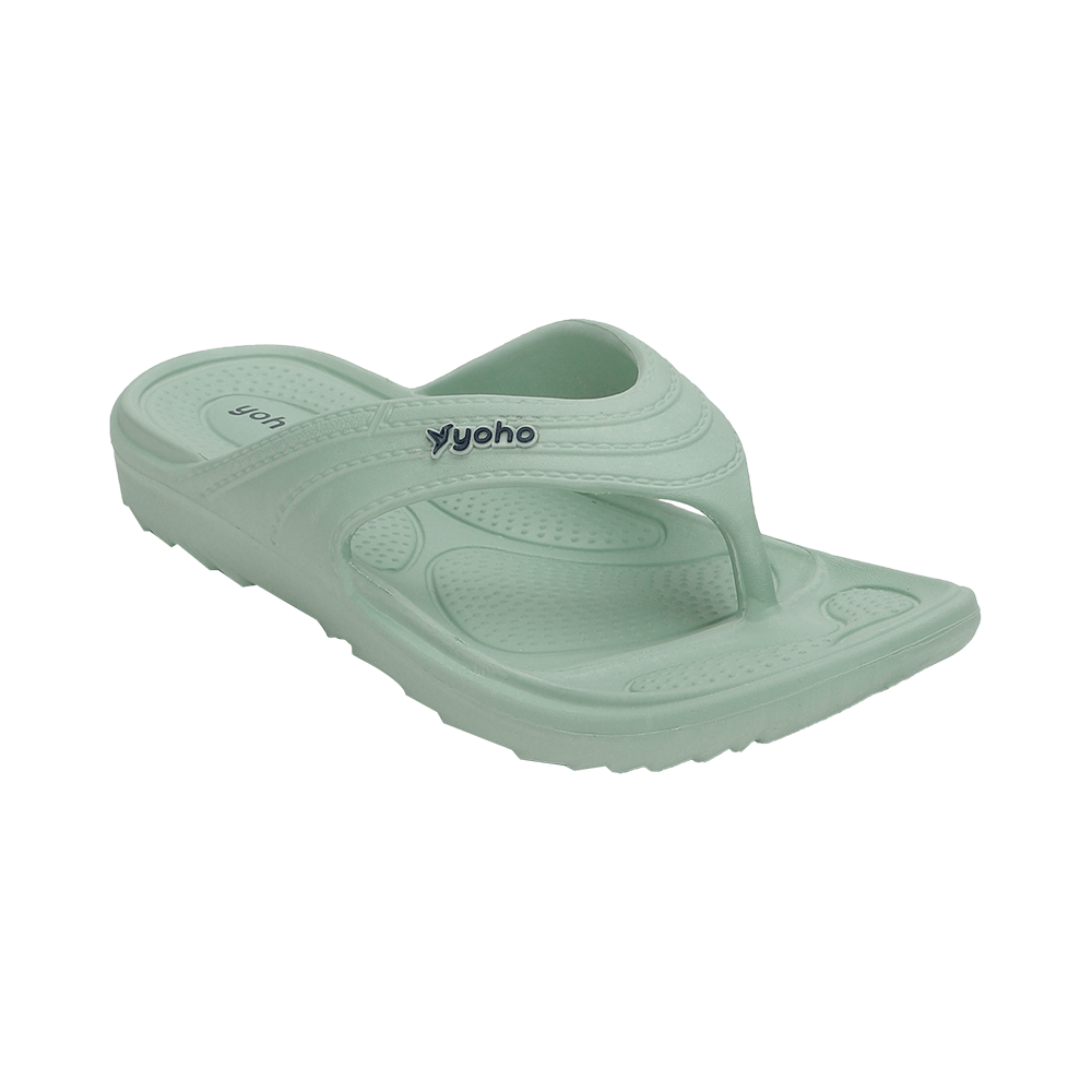 Yoho Lifestyle Acupressure Flip Flops for Women Pastel Green 9 - Image 3