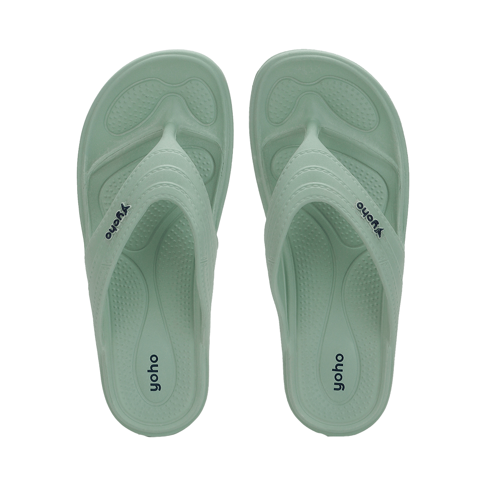 Yoho Lifestyle Acupressure Flip Flops for Women Pastel Green 9 - Image 1