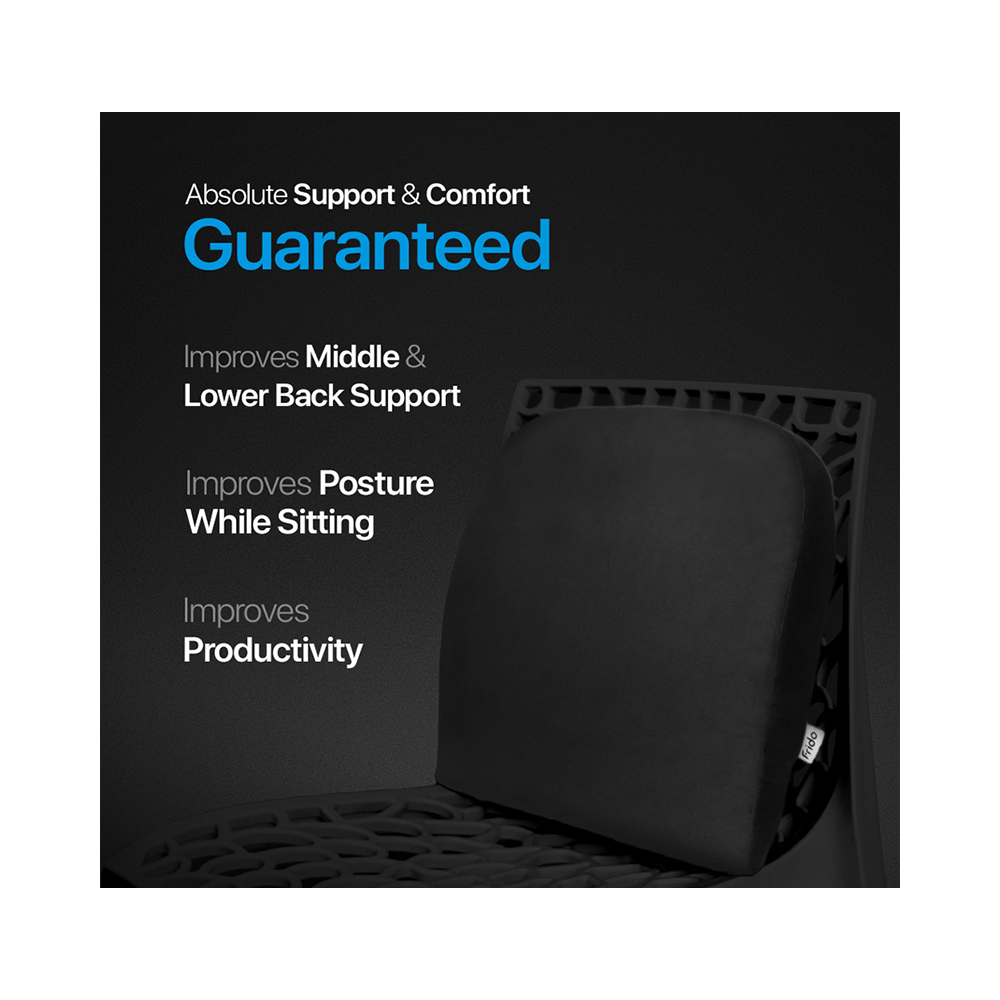 Frido Slim Lumbar Cushion Black - Image 4