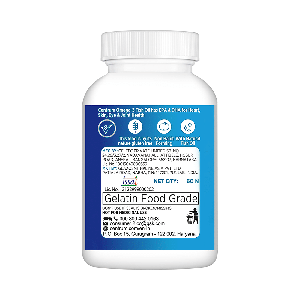 Centrum Omega 3 Fish Oil Capsule for Heart, Skin, Eye & Joint Health - Image 2
