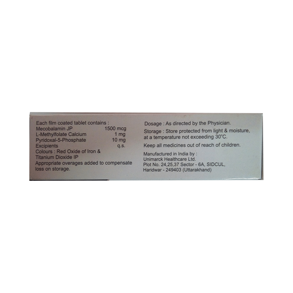Foliact-N Tablet with Mecobalamin, L-Methylfolate Calcium & Pyridoxal-5-Phosphate - Image 2