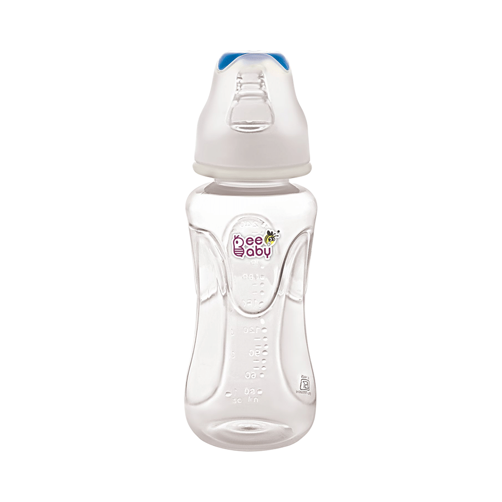 BeeBaby Comfort Slim Neck Baby Feeding Bottle with Anti-Colic Silicone Nipple Blue - Image 1