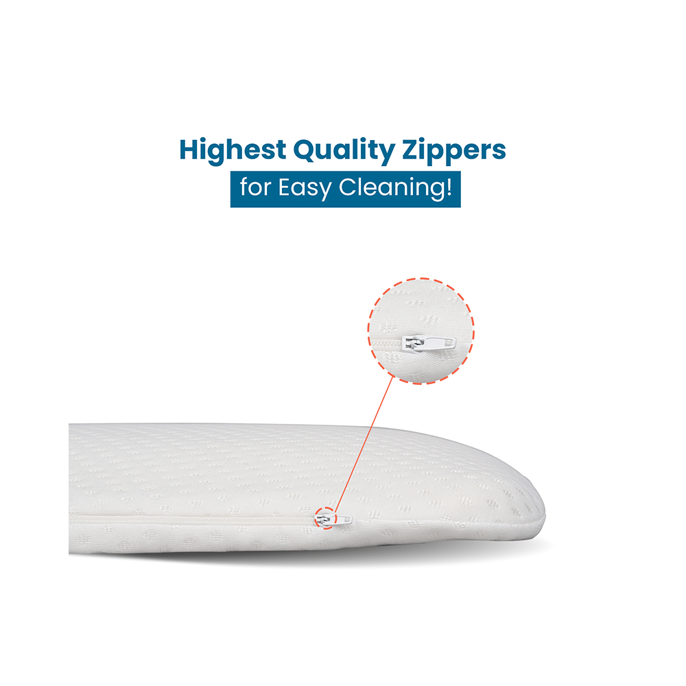 Sleepsia  Memory Foam Orthopedic Ultra-Slim Pillow  White - Image 4