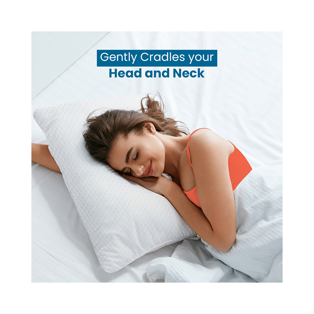 Sleepsia  Memory Foam Orthopedic Ultra-Slim Pillow  White - Image 6