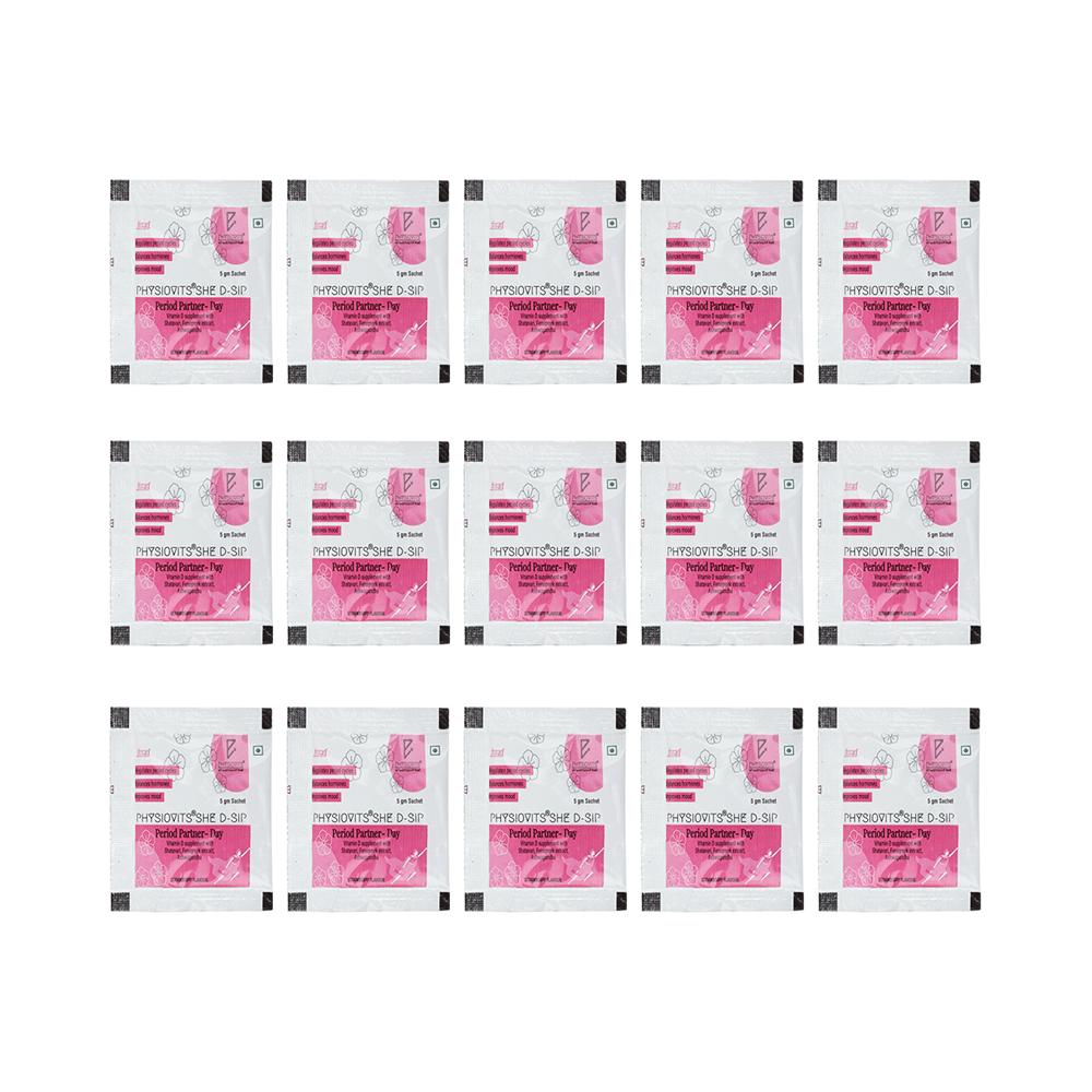 Physiovits She D-Sip Sachet (5gm Each) Strawberry - Image 3