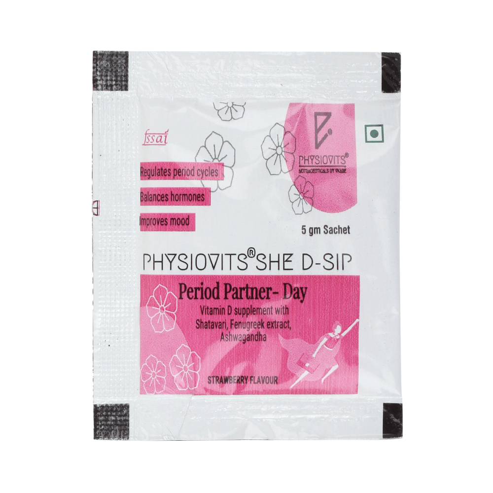 Physiovits She D-Sip Sachet (5gm Each) Strawberry - Image 2