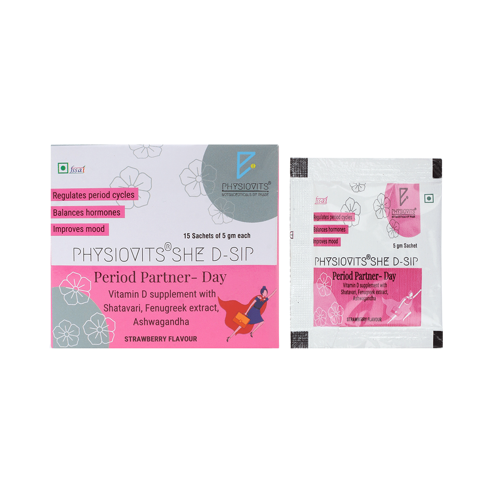 Physiovits She D-Sip Sachet (5gm Each) Strawberry - Image 4
