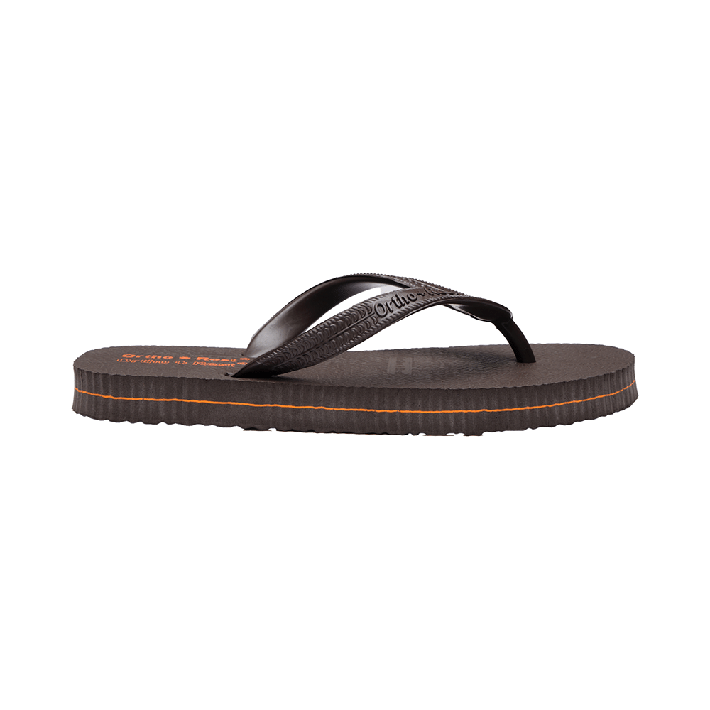 Ortho + Rest Unisex Hawaii Chappal Orthopedic Comfort, Bathroom Rubber Flip-Flops Brown 9 - Image 4
