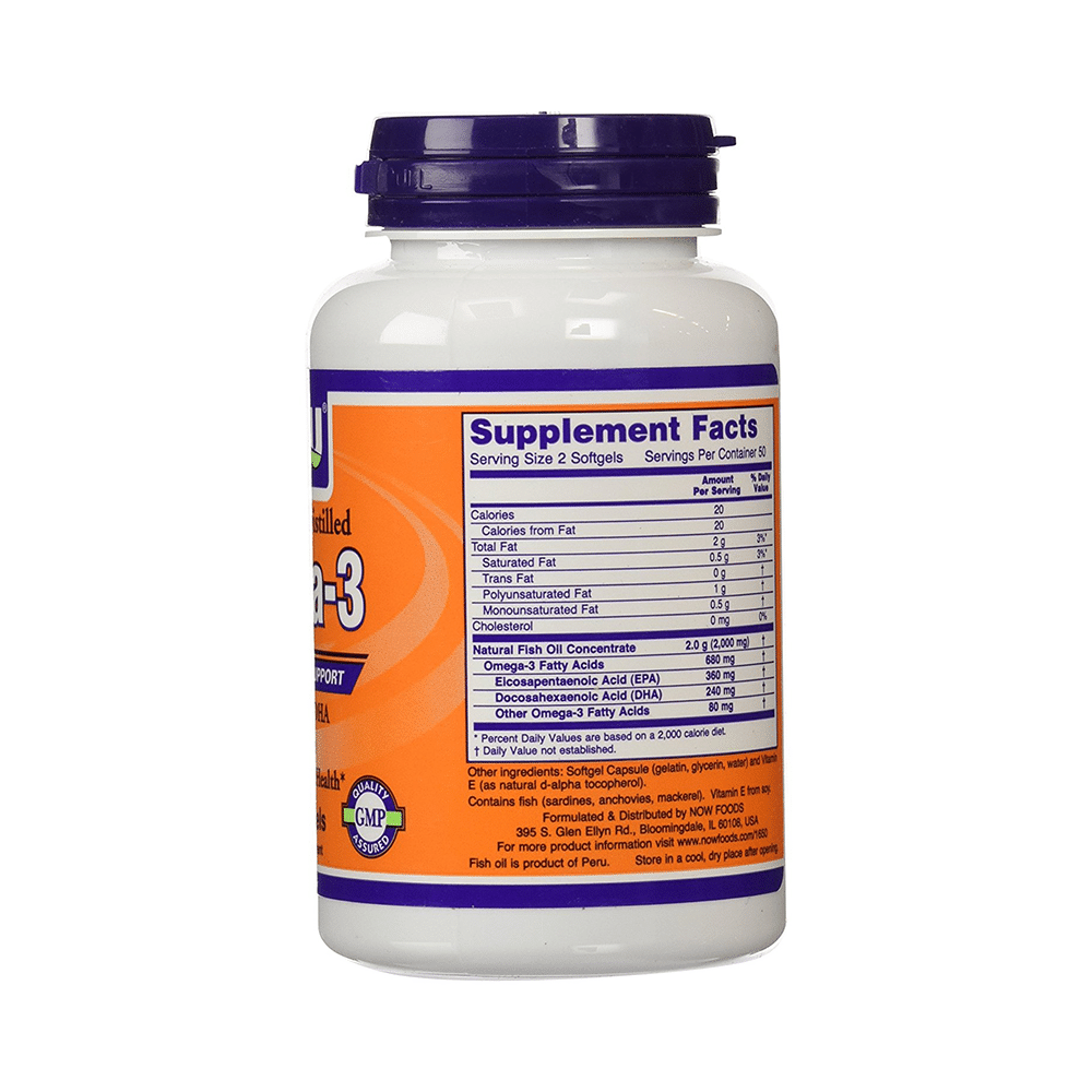 Now Foods Molecularly Distilled Omega-3 with EPA & DHA | Softgels for Heart Health - Image 2