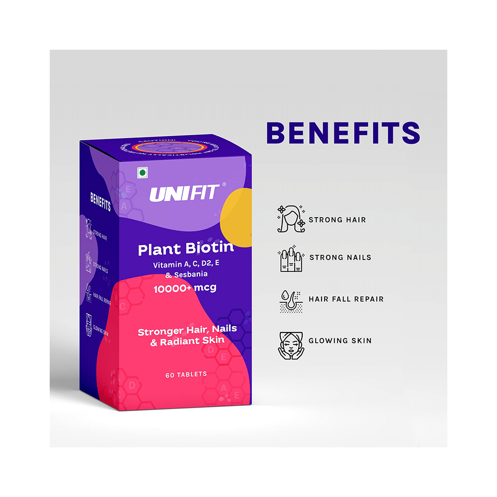 Unifit Combo Pack of Omega 3 Fish Oil Softgel Capsule & Plant Biotin Tablet (60 Each) - Image 5