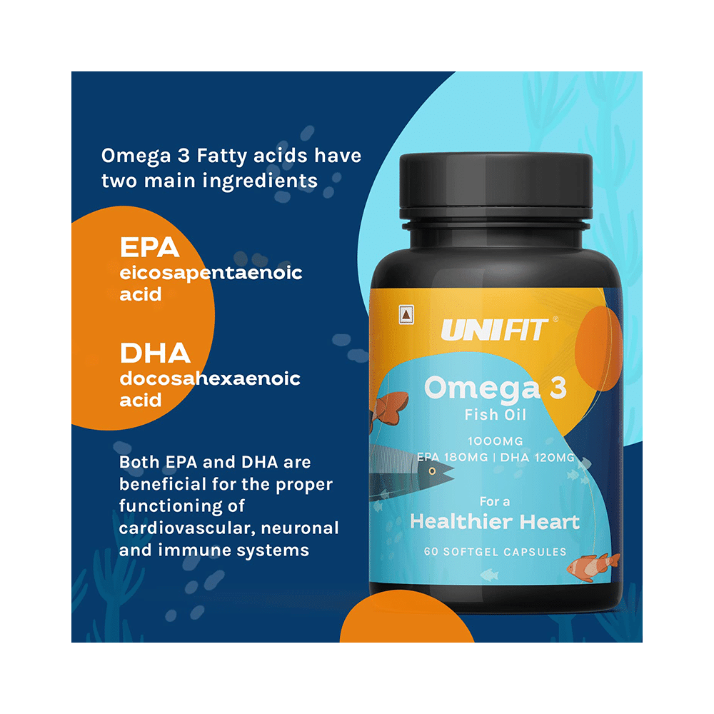 Unifit Combo Pack of Omega 3 Fish Oil Softgel Capsule & Plant Biotin Tablet (60 Each) - Image 3