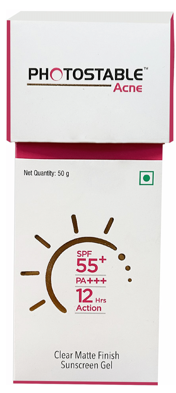 Photostable Acne Clear Matte Finish Sunscreen Gel SPF 55+ PA+++ - Image 1