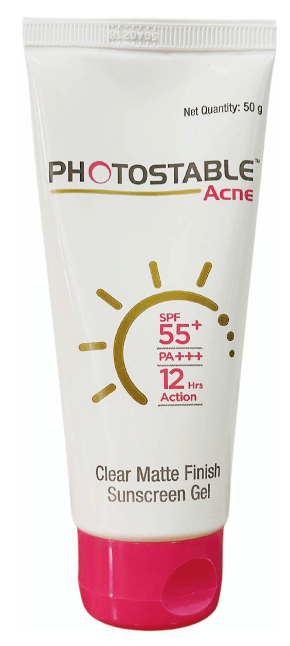 Photostable Acne Clear Matte Finish Sunscreen Gel SPF 55+ PA+++ - Image 3