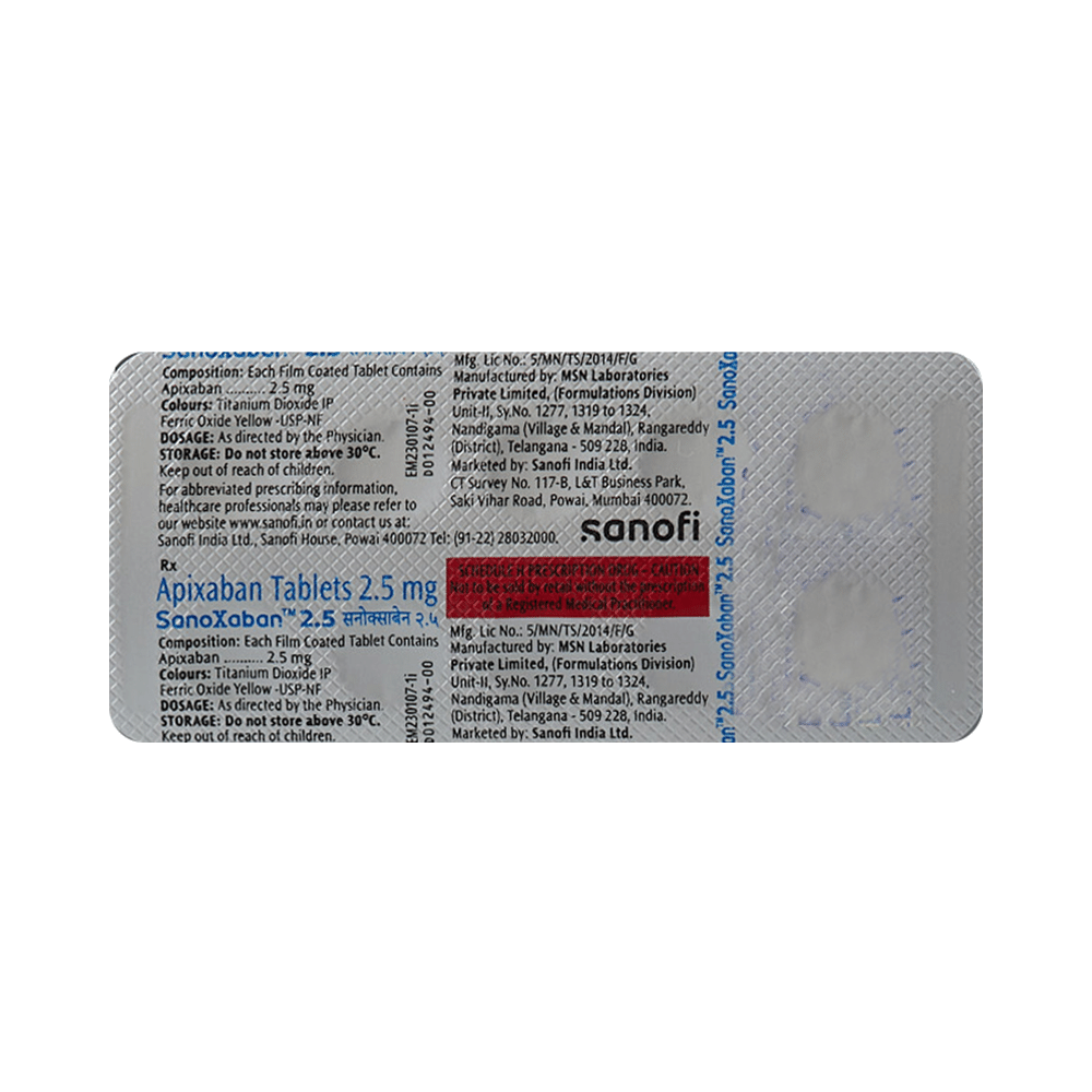 Sanoxaban 2.5 Tablet - Image 4