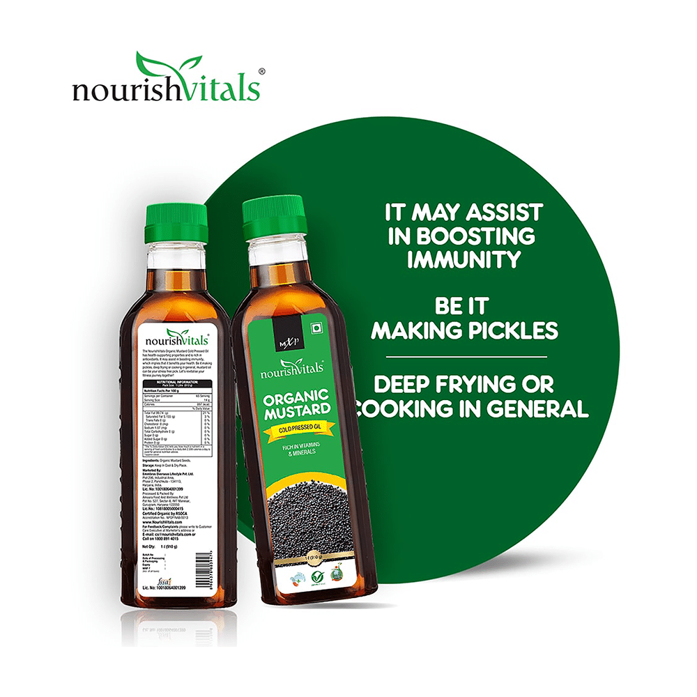 NourishVitals Organic Mustard Cold Pressed Oil - Image 4