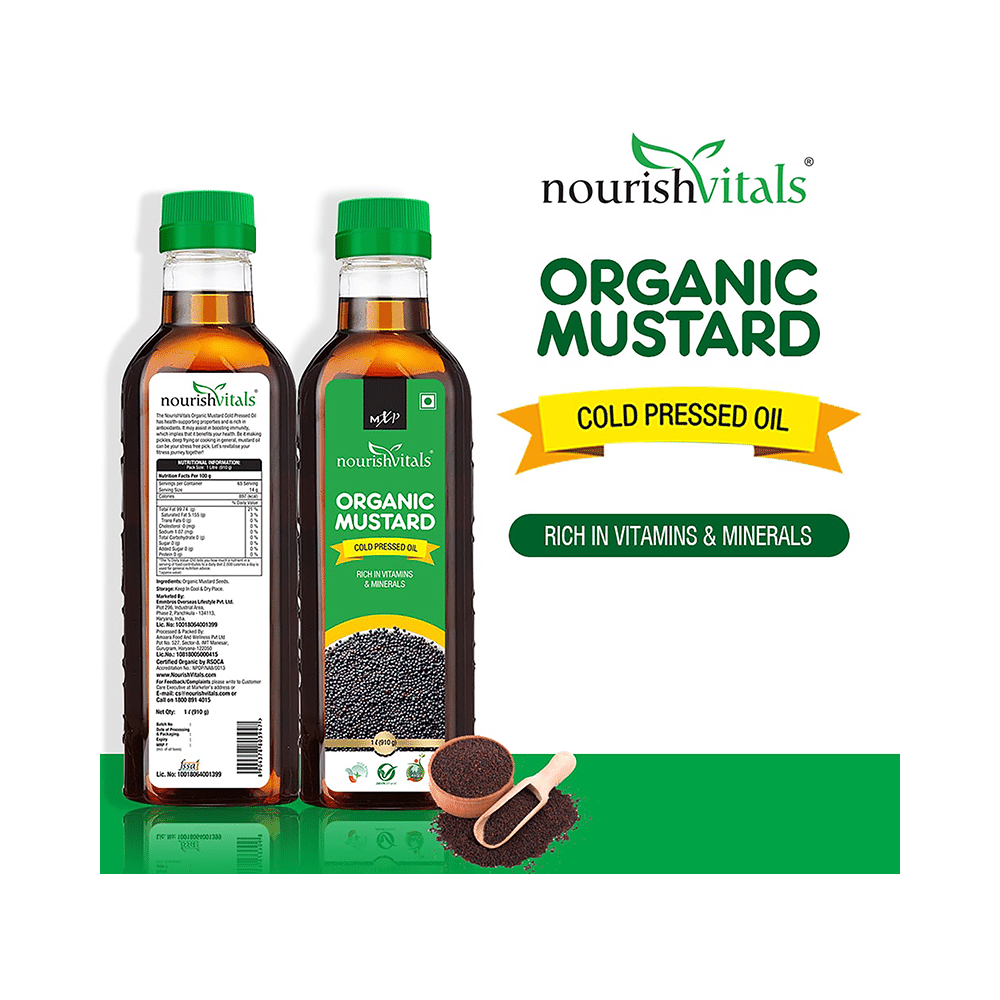 NourishVitals Organic Mustard Cold Pressed Oil - Image 3