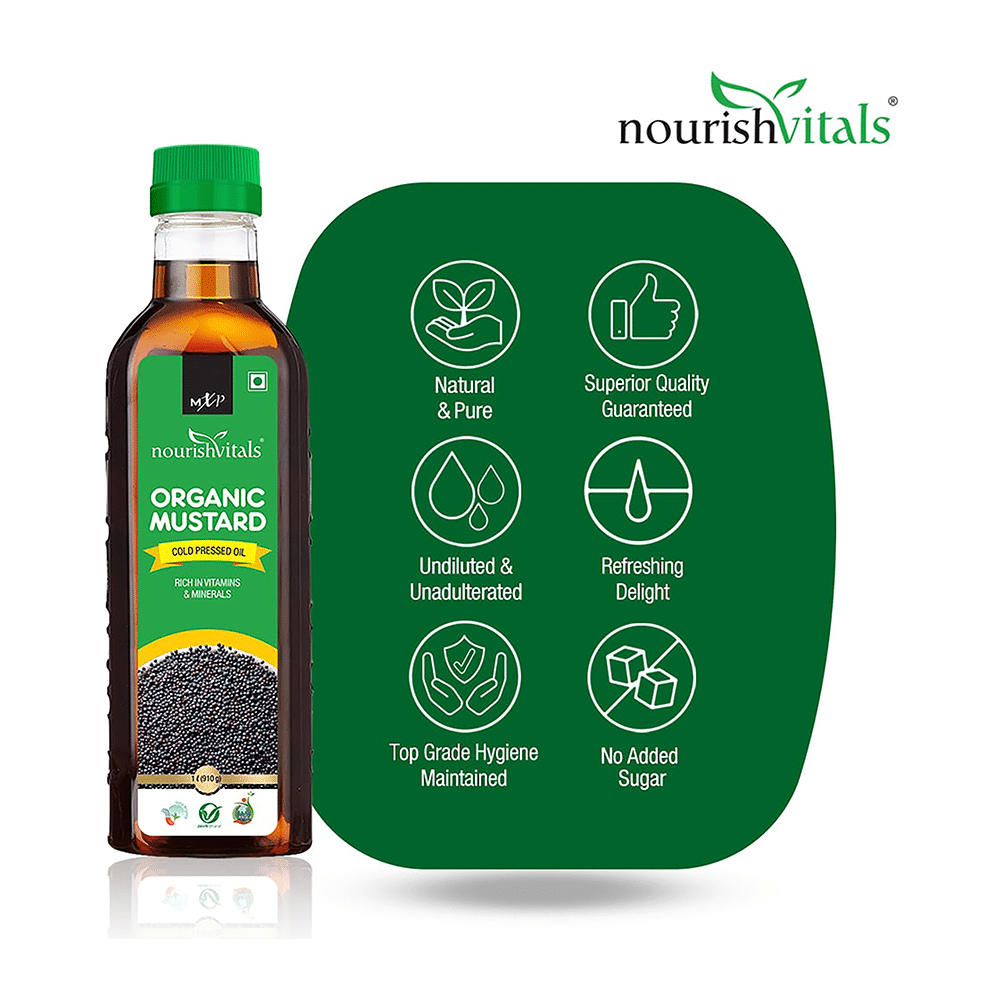 NourishVitals Organic Mustard Cold Pressed Oil - Image 5