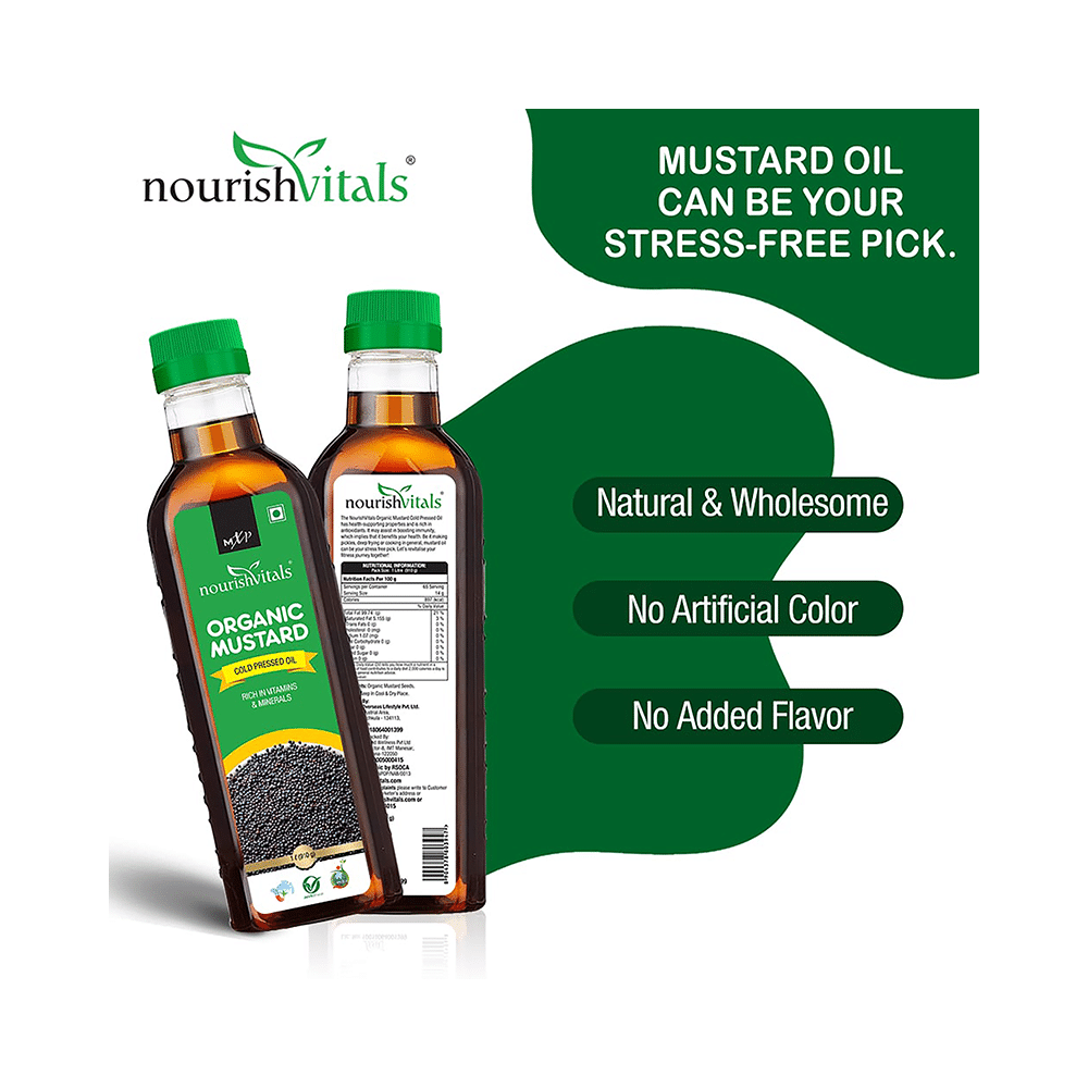 NourishVitals Organic Mustard Cold Pressed Oil - Image 6