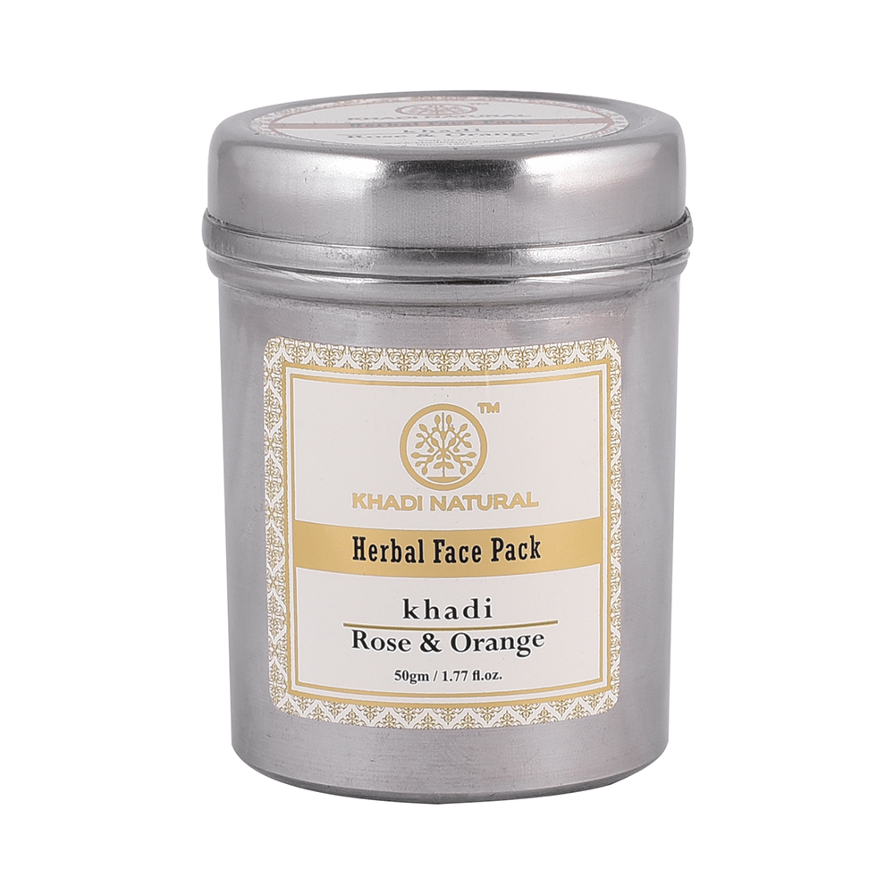 Khadi Naturals Ayurvedic Rose & Orange Face Pack - Image 1
