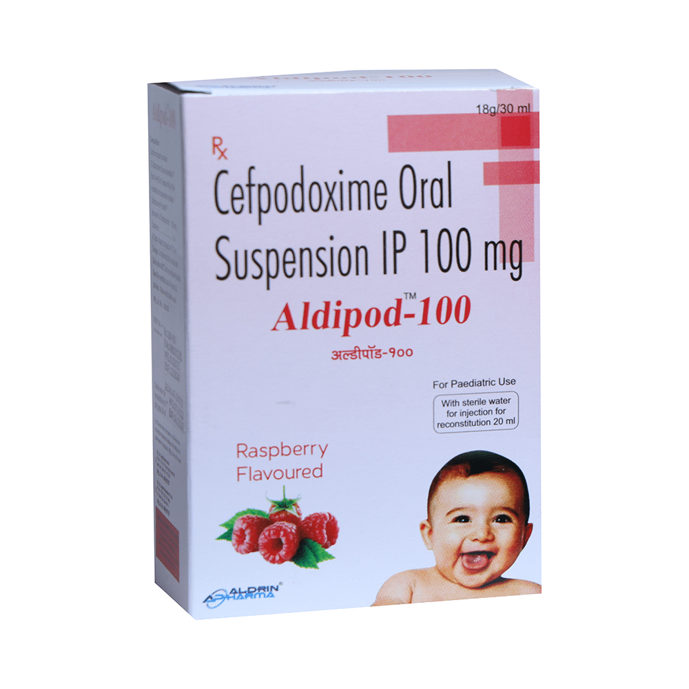 Aldipod 100 Oral Suspension Raspberry - Image 1