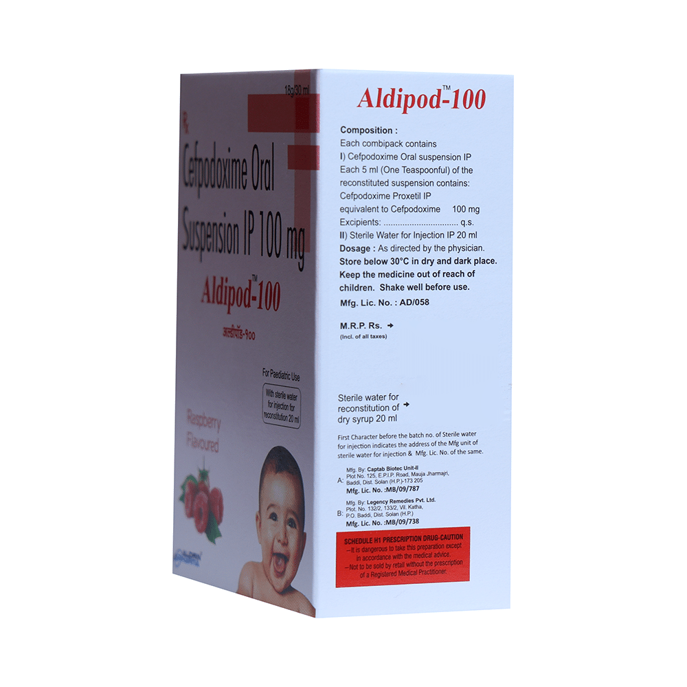 Aldipod 100 Oral Suspension Raspberry - Image 2