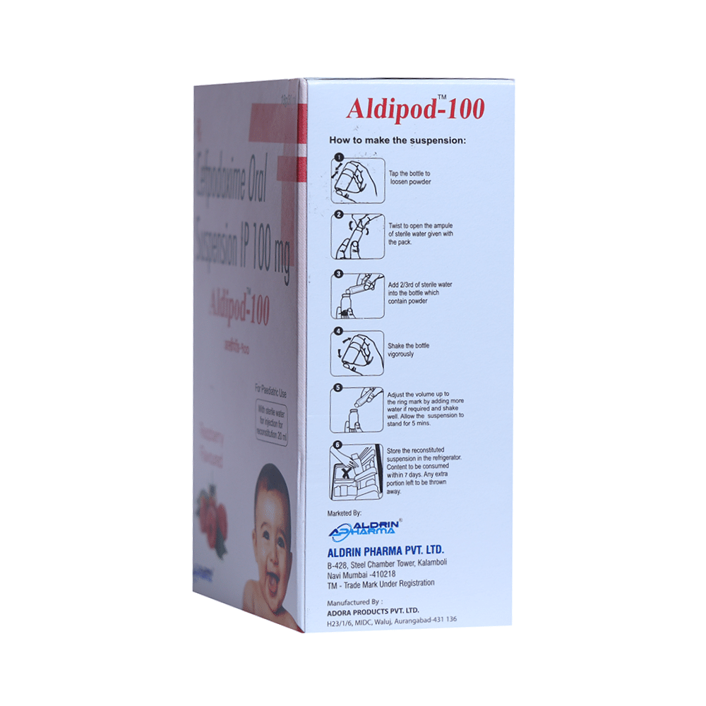 Aldipod 100 Oral Suspension Raspberry - Image 3